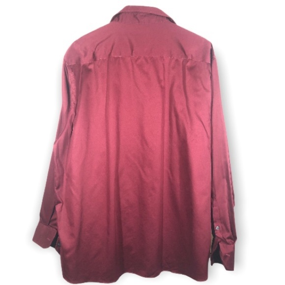 Kenneth Cole New York burgundy long sleeve men button down formal XL - Picture 5 of 9